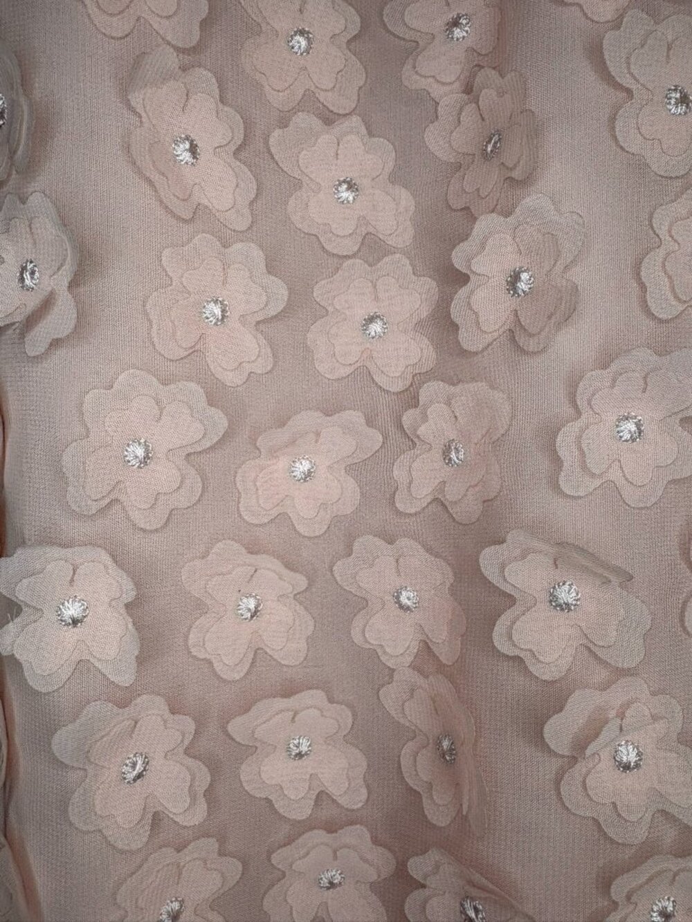 NWT Isabel & Nina 3D Flower Mock Neck Sleeveless Dress‎ size M, Blush - Picture 4 of 11